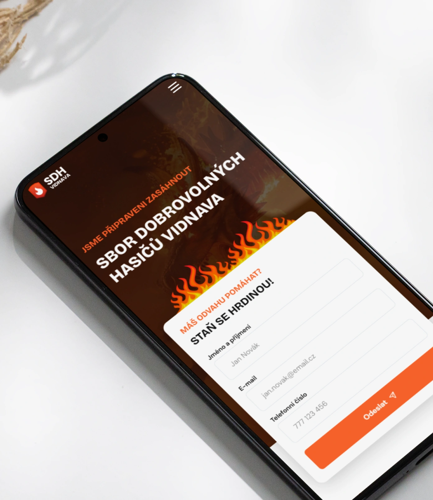 Obrázek reference SDH Vidnava